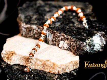 RUDRAKSHA SILVER CAP BRACELET